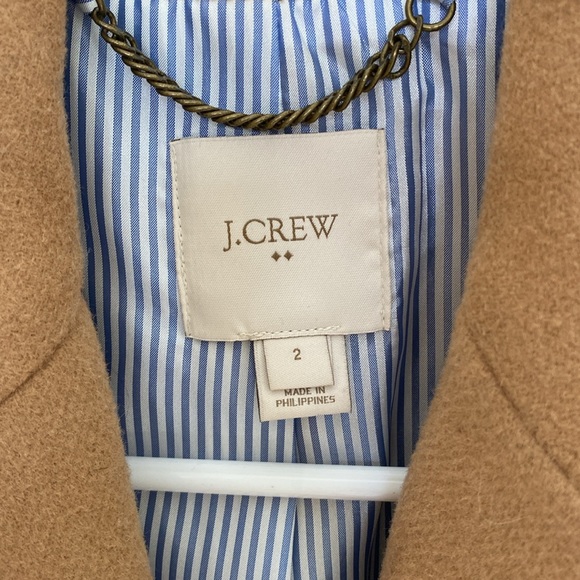 J Crew Camel Wool Coat Size 2 - Picture 2 of 10